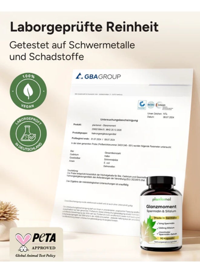 Plantomol Spermidine – Glanzmoment (A moment ) , Supports Cellular Health & Longevity , 90 Capsules , Made in Germany - Image 4